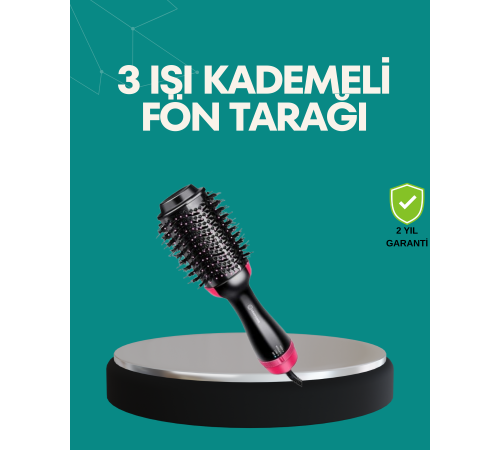 Kurutmalı Saç Şekillendirici Fönlü Fırça 1200 Watt Güç