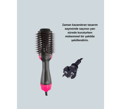 Kurutmalı Saç Şekillendirici Fönlü Fırça 1200 Watt Güç