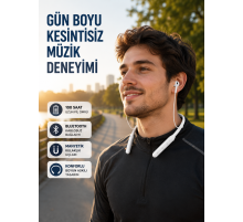 Uzun Süre Dayanıklı Manyetik Başlıklı Bluetooth Kulaklık