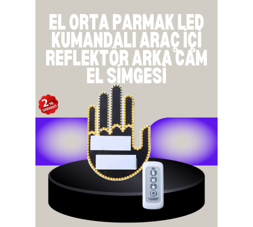 A Kalite Uzaktan Kumandalı LED Park Uyarı Işığı El Figürlü Model