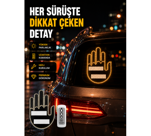 Uzaktan Kumandalı LED El Park Uyarı Cihazı Suya Dayanıklı Enerji Tasarruflu