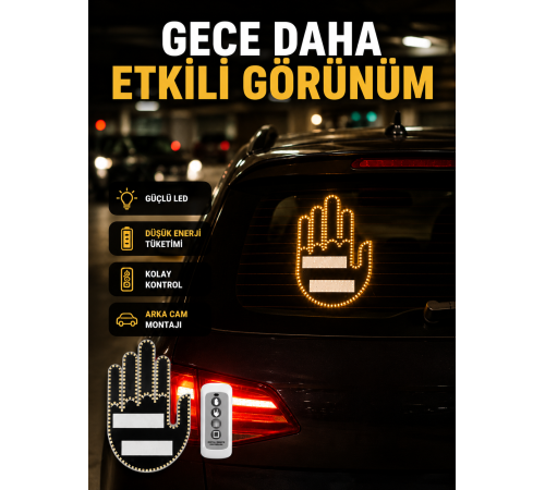 A Kalite Uzaktan Kumandalı LED Park Uyarı Işığı El Figürlü Model