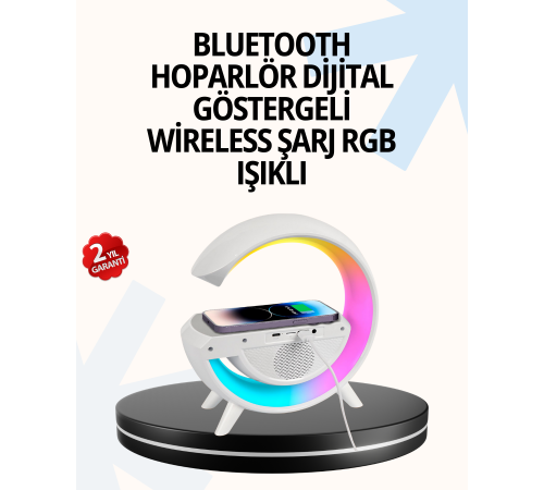 15W Hızlı Şarj Destekli LED Atmosfer Işığı ve Alarm Fonksiyonlu Lamba