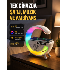 2025 Model 15W Kablosuz Şarjlı Renkli Atmosfer Lambası
