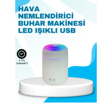 LED Işıklı Sessiz Masaüstü Nemlendirici – 3 Buhar Modu
