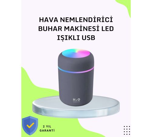 Taşınabilir Hava Nemlendirici – Renkli Işık ve USB Bağlantı