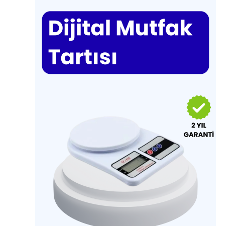 Dijital Mutfak Terazisi 10kg Kapasiteli 1g Hassasiyetli