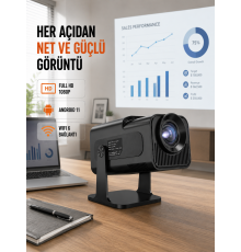 Taşınabilir Full HD Projektör - 1 GB RAM, 8 GB Hafıza Yeni Nesil
