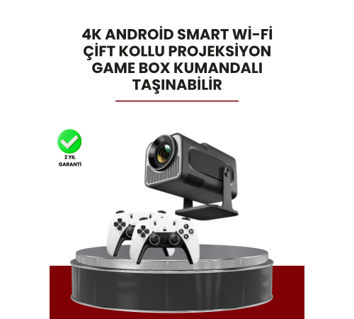 Taşınabilir Full HD Projektör - 1 GB RAM, 8 GB Hafıza