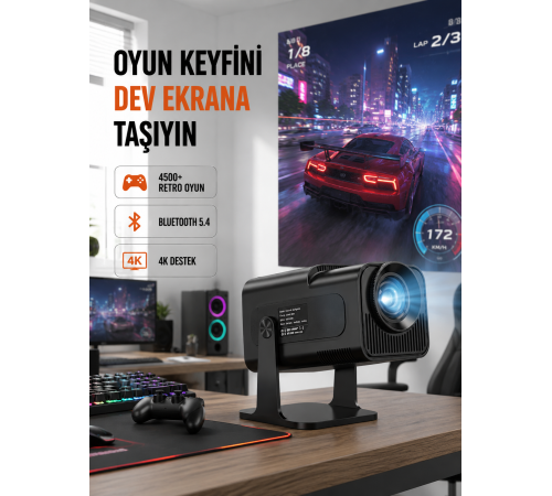 HCS350pro Android 11 İşletim Sistemli Mini Projektör Yeni Nesil