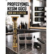 Şarjlı Titanyum Bıçaklı Saç Kesme Makinesi Yeni Nesil