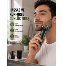 Kablosuz Şarjlı Çok Amaçlı Tıraş Makinesi