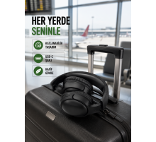 Katlanabilir USB-C Şarjlı Bluetooth Kulaklık