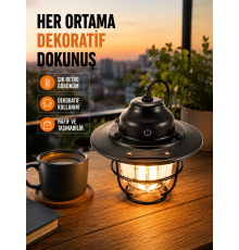 Hafif ve Taşınabilir Retro Tasarım Kamp Lambası