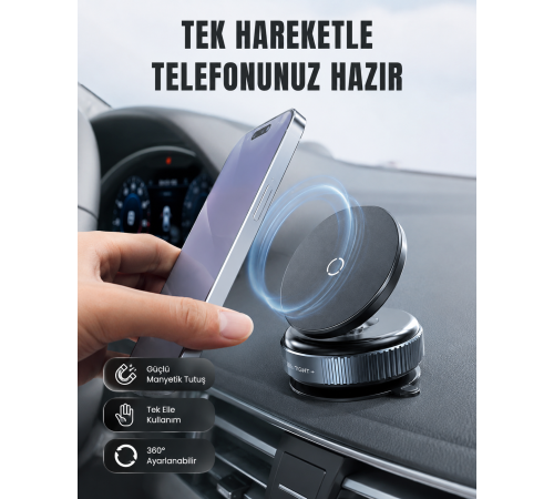 16 Mıknatıslı Araç Telefon Tutucu Kaymaz ve Güvenli