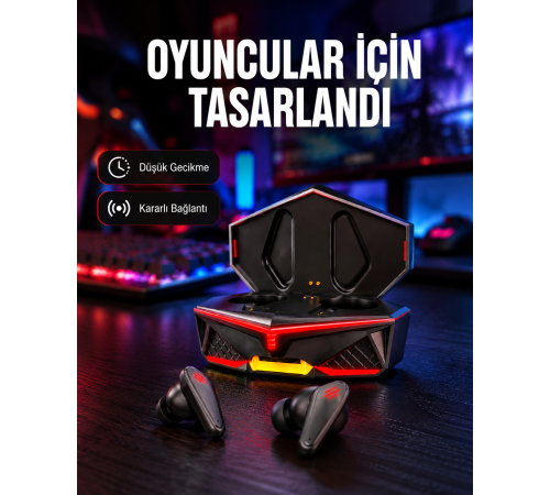 Led Işıklı Metal Kasa Kablosuz Kulaklık Yeni Nesil