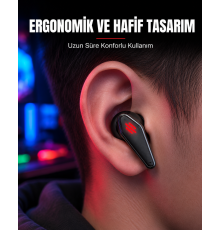 Led Işıklı Kablosuz Kulaklık Ergonomik Tasarım Yeni Nesil