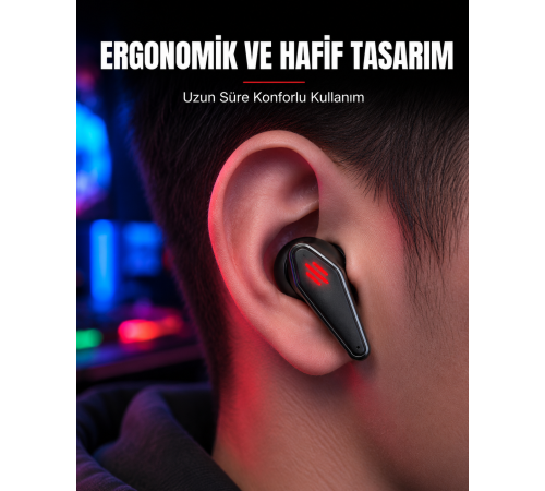 Led Işıklı Kablosuz Kulaklık Ergonomik Tasarım Yeni Nesil