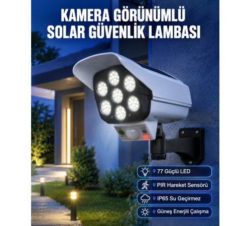 Kablosuz, Güneş Paneliyle Şarj Olan Dış Mekan Lambası – 8-10 Saat Aydınlatma Süresi