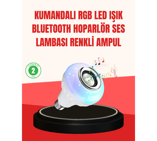 Akıllı LED Ampul – E27 Uyumlu ve Müzik Çalarlı Tasarım