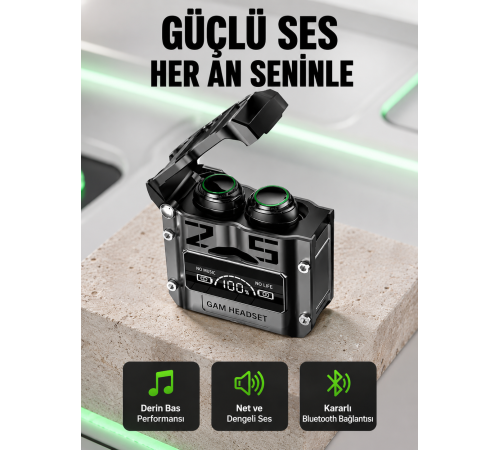 Şarj Kutulu Kablosuz Bluetooth Kulak İçi Spor Kulaklık Yeni Nesil