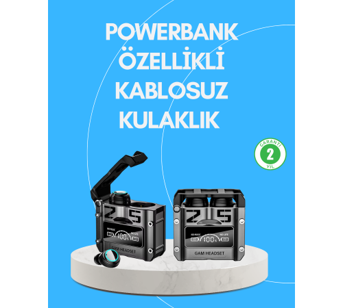 Şarj Kutulu Kablosuz Bluetooth Kulak İçi Spor Kulaklık