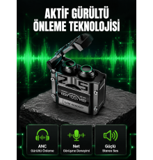 Bluetooth Kulaklık Kablosuz ANC Gürültü Önleyici Stereo Ses Yeni Nesil