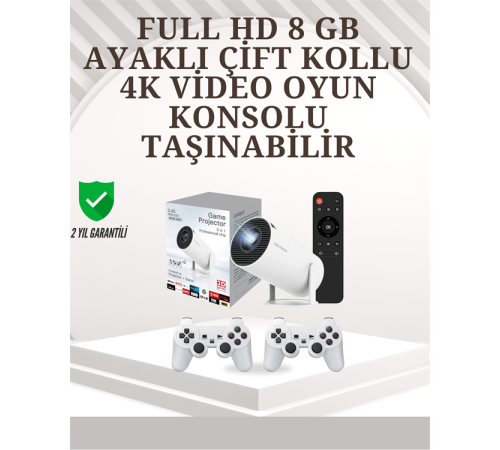 Kablosuz 4K Projeksiyon – Wi‑Fi 6 & Bluetooth 5.0 ile Oyun ve Uygulama Merkezli
