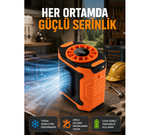 USB Şarjlı Kompakt El ve Boyun Fanı Çok Fonksiyonlu