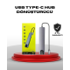 Alüminyum Gövdeli Type‑C HDMI & Ethernet Adaptör – Tak & Çalıştır