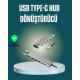 Alüminyum Gövdeli Type‑C HDMI & Ethernet Adaptör – Tak & Çalıştır