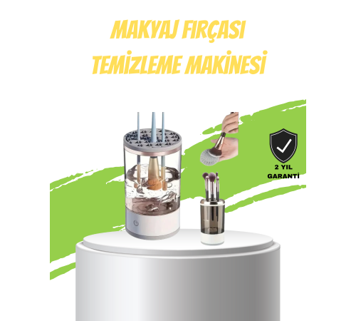 Otomatik Makyaj Fırçası Temizleyici Sonik Teknoloji USB Şarjlı