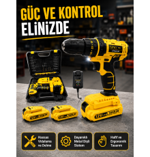 12V Akülü Matkap | 20-30 Nm Tork, Çift Hız Ayarı ve LED Işık