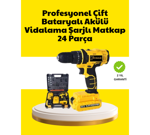 Çift Bataryalı 12V Akülü Matkap | 10 mm Metal, 20 mm Ahşap Delme Kapasitesi