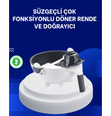 Mutfak İçin Pratik 5 Bıçaklı Rende ve Süzgeç Seti