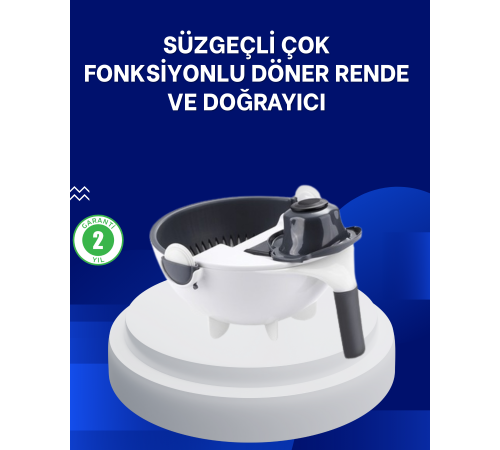 Mutfak İçin Pratik 5 Bıçaklı Rende ve Süzgeç Seti