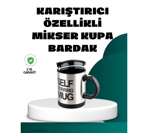 Otomatik Karıştırmalı Termos Kupa | Ergonomik Tasarım