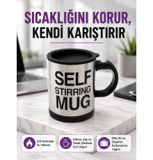 Pratik ve Dayanıklı Termos Kupa | Tek Tuşla Otomatik Karıştırma