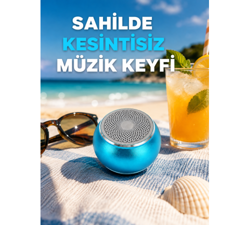 Taşınabilir Mini Bluetooth Hoparlör 9m Menzil Dahili Mikrofon Yeni Nesil