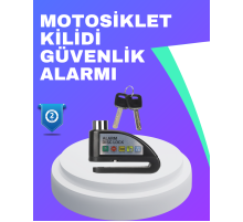 Su Geçirmez Alarm Disk Kilidi Motosiklet Scooter Bisiklet Güvenlik