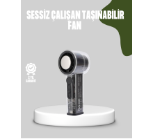 Dijital Ekranlı Şarjlı Mini Fan 100 Kademeli Hız Ayarı