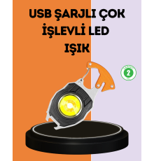 LED Işıklı Acil Durum Düdüklü Anahtarlık Fener