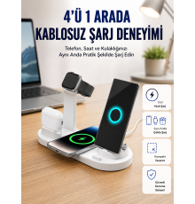 Masaüstü Düzenleyici 4’ü 1 Arada Kablosuz Şarj Aksesuarı Yeni Nesil