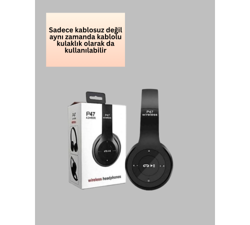 Kablolu & Kablosuz Kullanım Seçeneği Sunan Stereo Bluetooth Kulaklık