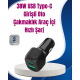 38W Çift Çıkışlı Araç Şarj Cihazı – Type-C ve USB PD Destekli