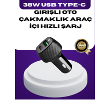 38W Çift Çıkışlı Araç Şarj Cihazı – Type-C ve USB PD Destekli