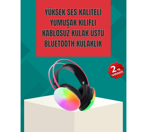 Type-C Şarjlı RGB Işıklı Bluetooth Kulaklığı