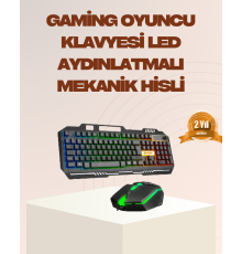 Mekanik LED Klavye Mouse Seti – Yüksek Tepki ve Ergonomi