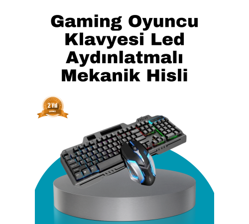 Mekanik Seti – LED Işıklandırma ve Ergonomik Mouse