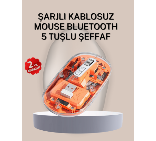 Kablosuz, Sessiz, Ergonomik ve Şarjlı Fare - Gelişmiş Çoklu Cihaz Desteği